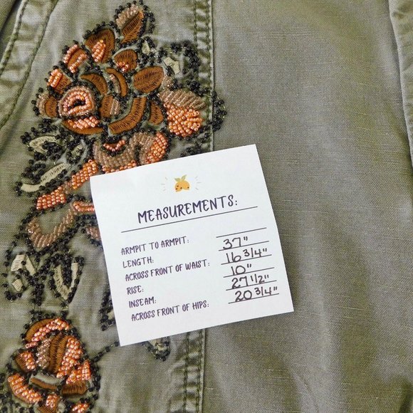 Anthropologie Olive Embroidered Pants - Picture 16 of 16